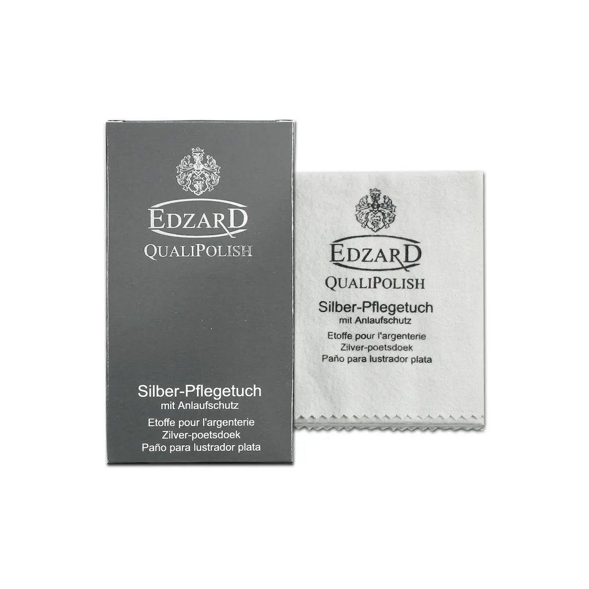 EDZARD QualiPolish® chiffon d'entretien argent chiffon argenté 30 x 45 cm EDZARD-SHOP.com