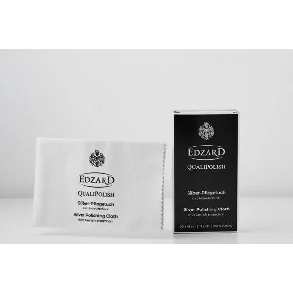 EDZARD QualiPolish® chiffon d'entretien argent chiffon argenté 30 x 45 cm EDZARD-SHOP.com