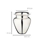 EDZARD Vase Antonia, argenté, hauteur 21 cm, diamètre 18 cm, diamètre ouverture 12 cm EDZARD-SHOP.com