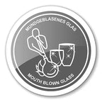 EDZARD Vase Gabi (Ø 17 cm, hauteur 19 cm), verre de cristal foncé soufflé à la bouche avec un bord en platine EDZARD-SHOP.com