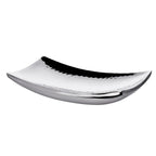 EDZARD bol bol décoratif Dallas, acier inoxydable martelé poli brillant, 30 x 18 cm EDZARD-SHOP.com