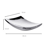 EDZARD bol bol décoratif Dallas, acier inoxydable martelé poli brillant, 30 x 18 cm EDZARD-SHOP.com