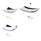 EDZARD bol bol décoratif Dallas, acier inoxydable martelé poli brillant, 30 x 18 cm EDZARD-SHOP.com