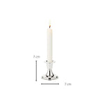 EDZARD bougeoir Perla pour bougies en bâtonnet, hauteur 7 cm, noble argenté, résistant au ternissement EDZARD-SHOP.com