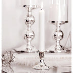 EDZARD bougeoir Perla pour bougies en bâtonnet, hauteur 7 cm, noble argenté, résistant au ternissement EDZARD-SHOP.com