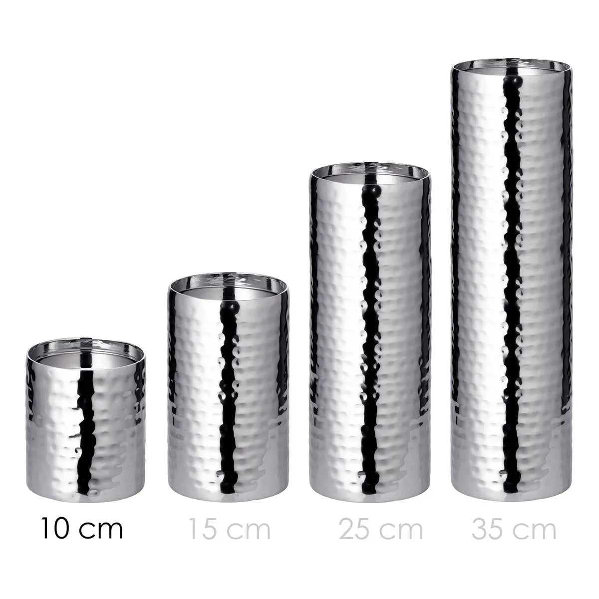 EDZARD bougeoir bougeoir Agadir, acier inoxydable poli brillant, diamètre 8,5 cm, hauteur 10 cm EDZARD-SHOP.com