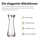 EDZARD carafe Hendrik, verre cristal soufflé à la bouche avec bord en platine, H 27 cm, ø 11 cm, capacité 0,8 litre EDZARD-SHOP.com