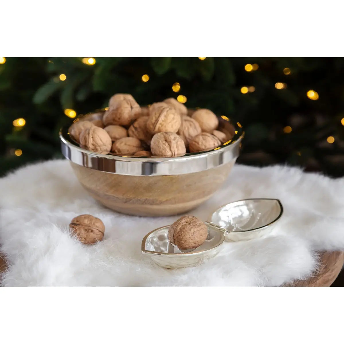 EDZARD casse-noisette noyer, argenté, résistant au ternissement, longueur 9 cm EDZARD-SHOP.com
