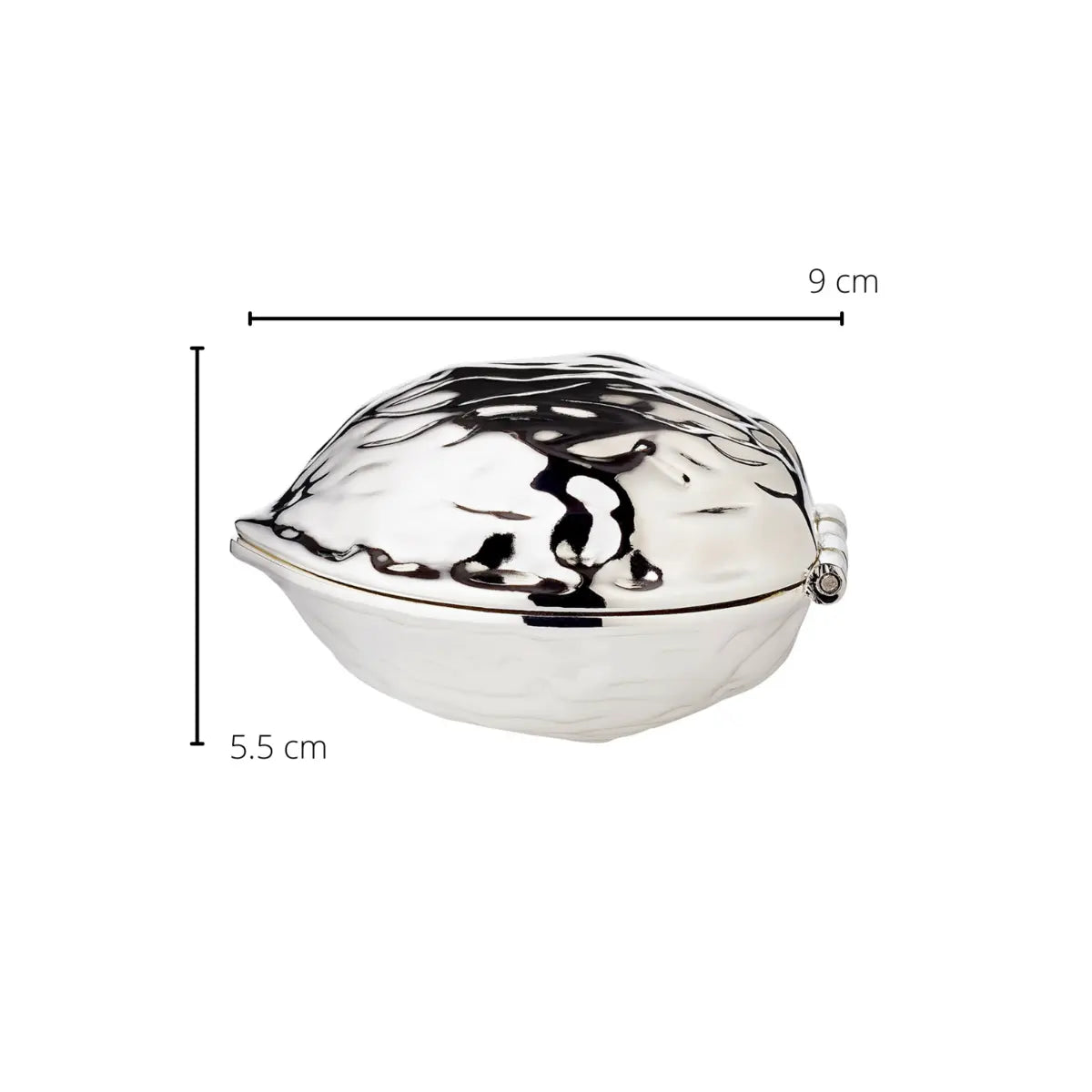 EDZARD casse-noisette noyer, argenté, résistant au ternissement, longueur 9 cm EDZARD-SHOP.com