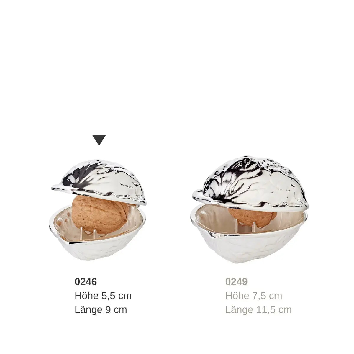 EDZARD casse-noisette noyer, argenté, résistant au ternissement, longueur 9 cm EDZARD-SHOP.com