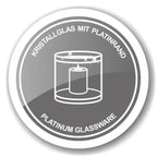 EDZARD lanterne Molly, verre cristal soufflé à la bouche avec bord en platine, hauteur 30 cm, diamètre 17 cm EDZARD-SHOP.com