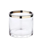 EDZARD lanterne Molly, verre en cristal soufflé à la bouche avec bord en platine, hauteur 10 cm, diamètre 11,5 cm EDZARD-SHOP.com