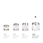 EDZARD lanterne Molly, verre en cristal soufflé à la bouche avec bord en platine, hauteur 10 cm, diamètre 11,5 cm EDZARD-SHOP.com