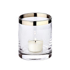 EDZARD lanterne Molly, verre en cristal soufflé à la bouche avec bord en platine, hauteur 10 cm, diamètre 8,5 cm EDZARD-SHOP.com