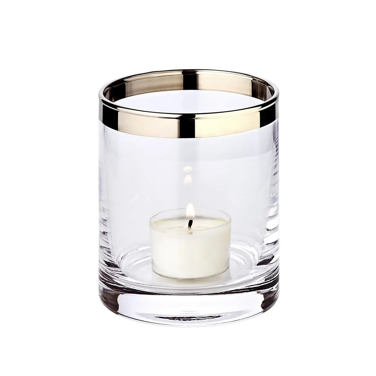 EDZARD lanterne Molly, verre en cristal soufflé à la bouche avec bord en platine, hauteur 10 cm, diamètre 8,5 cm EDZARD-SHOP.com