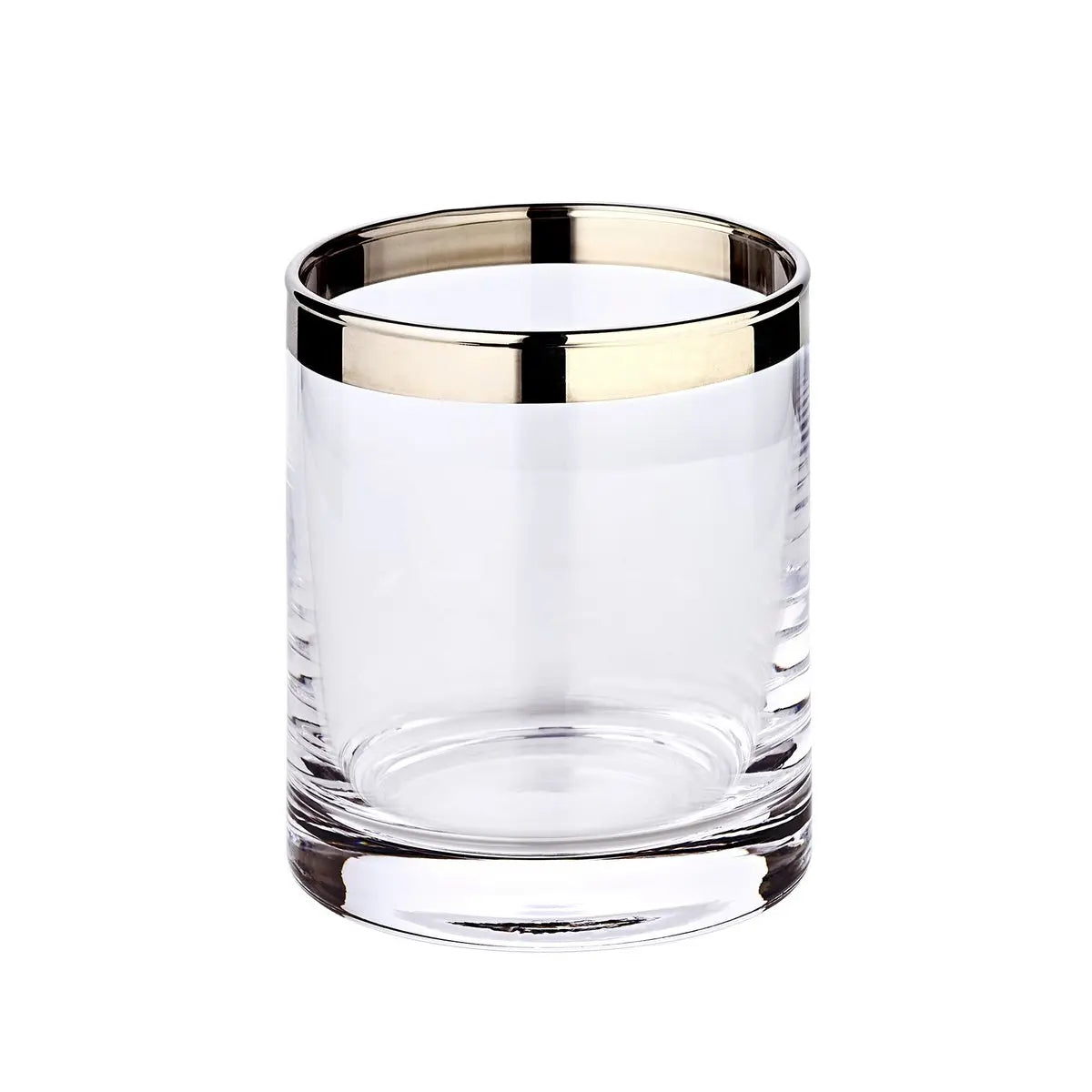 EDZARD lanterne Molly, verre en cristal soufflé à la bouche avec bord en platine, hauteur 10 cm, diamètre 8,5 cm EDZARD-SHOP.com