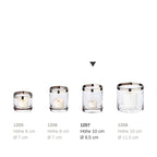 EDZARD lanterne Molly, verre en cristal soufflé à la bouche avec bord en platine, hauteur 10 cm, diamètre 8,5 cm EDZARD-SHOP.com