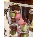 EDZARD lanterne Molly, verre en cristal soufflé à la bouche avec bord en platine, hauteur 10 cm, diamètre 8,5 cm EDZARD-SHOP.com