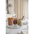EDZARD lanterne Molly, verre en cristal soufflé à la bouche avec bord en platine, hauteur 10 cm, diamètre 8,5 cm EDZARD-SHOP.com