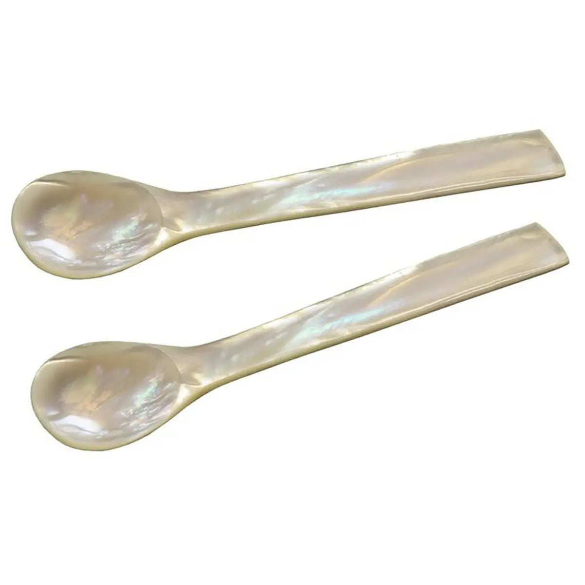 EDZARD lot de 2 cuillères en nacre cuillères à caviar cuillères à œufs, coins droits, longueur 11 cm EDZARD-SHOP.com