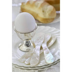 EDZARD lot de 2 cuillères en nacre, cuillères à caviar, cuillères à oeufs, coins arrondis, nacre de mer, longueur 11 cm EDZARD-SHOP.com