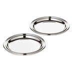EDZARD lot de 2 dessous de verre Astoria en verre argenté élégant et anti-ternissement diamètre 11 cm EDZARD-SHOP.com