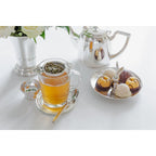 EDZARD lot de 2 dessous de verre Astoria en verre argenté élégant et anti-ternissement diamètre 11 cm EDZARD-SHOP.com