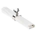 EDZARD lot de 2 ronds de serviette cerf, argenté, longueur 5 cm EDZARD-SHOP.com