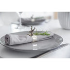 EDZARD lot de 2 ronds de serviette cerf, argenté, longueur 5 cm EDZARD-SHOP.com