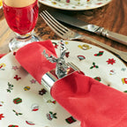 EDZARD lot de 2 ronds de serviette cerf, argenté, longueur 5 cm EDZARD-SHOP.com