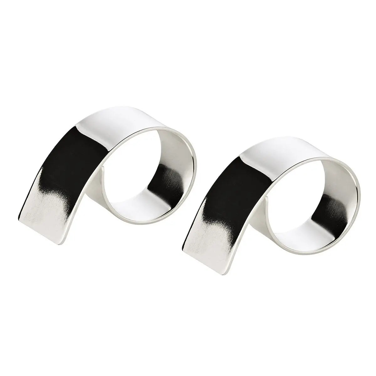 EDZARD lot de 2 ronds de serviette volute, argenté, résistant au ternissement, longueur 6 cm, diamètre 4 cm EDZARD-SHOP.com