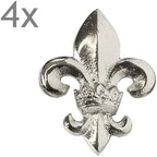 EDZARD lot de 4 bougeoirs bougeoir lys, aluminium nickelé, hauteur 6,5 cm EDZARD-SHOP.com
