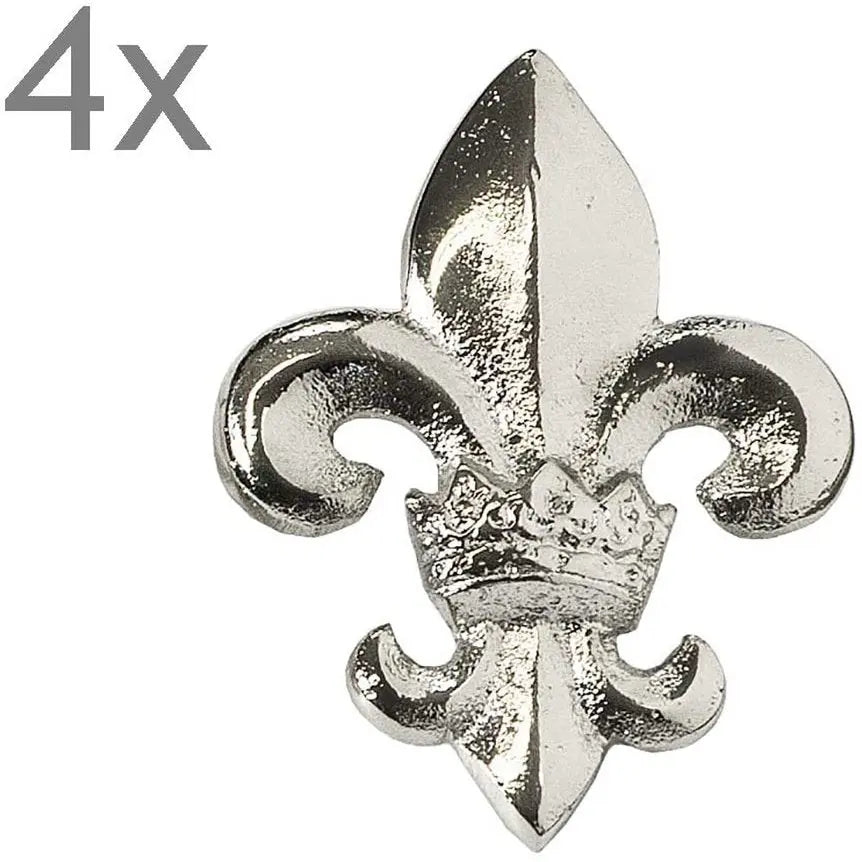 EDZARD lot de 4 bougeoirs bougeoir lys, aluminium nickelé, hauteur 6,5 cm EDZARD-SHOP.com