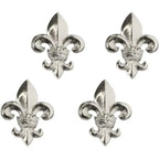 EDZARD lot de 4 bougeoirs bougeoir lys, aluminium nickelé, hauteur 6,5 cm EDZARD-SHOP.com