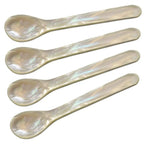 EDZARD lot de 4 cuillères en nacre cuillères à caviar cuillères à œufs, coins arrondis, longueur 11 cm EDZARD-SHOP.com