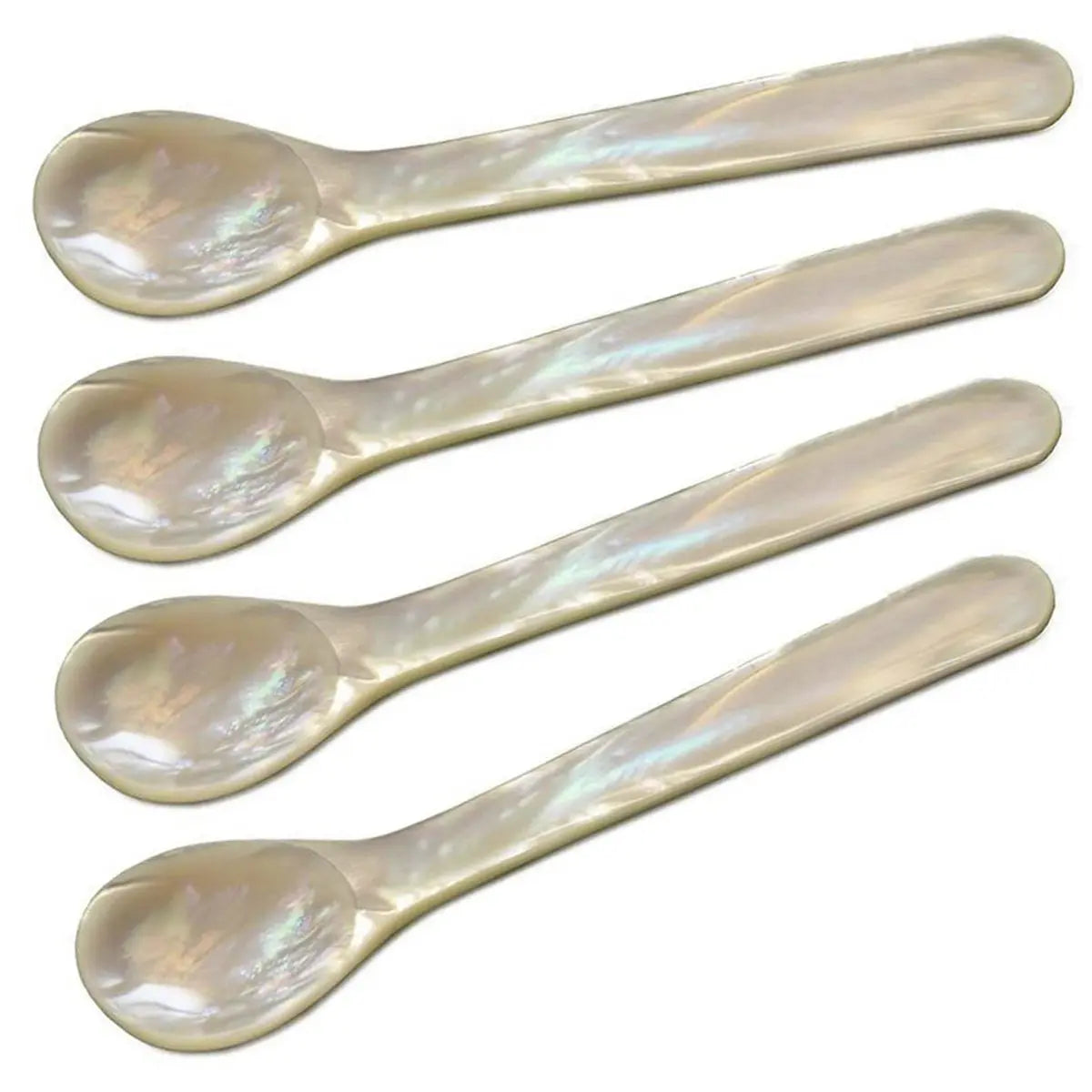 EDZARD lot de 4 cuillères en nacre cuillères à caviar cuillères à œufs, coins arrondis, longueur 11 cm EDZARD-SHOP.com