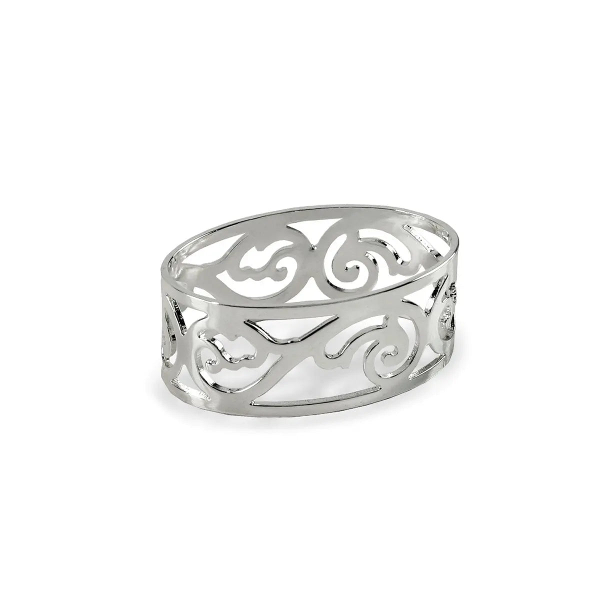 EDZARD lot de 4 ronds de serviette Vita, argenté, résistant au ternissement, longueur 5 cm EDZARD-SHOP.com