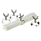 EDZARD lot de 4 ronds de serviette cerf, argenté, longueur 5 cm EDZARD-SHOP.com