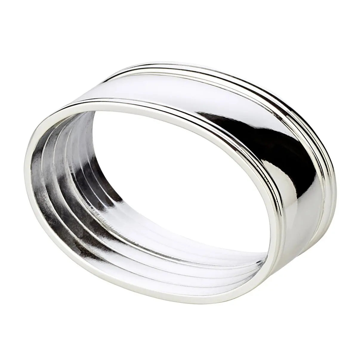 EDZARD lot de 6 anneaux de table fil, noble argenté, résistant au ternissement, longueur 6 cm EDZARD-SHOP.com