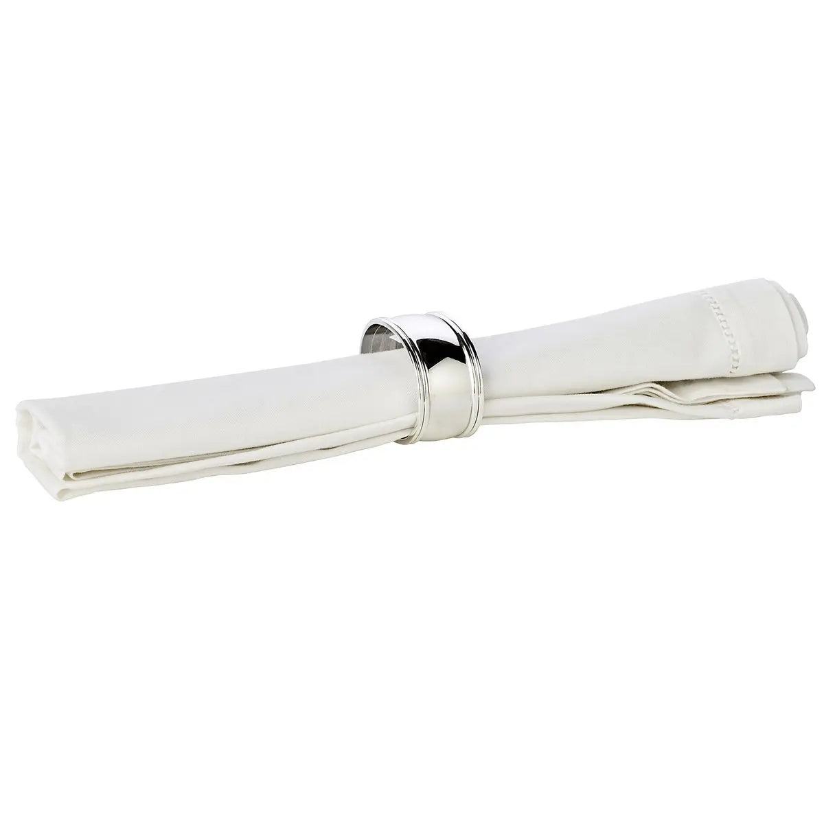 EDZARD lot de 6 anneaux de table fil, noble argenté, résistant au ternissement, longueur 6 cm EDZARD-SHOP.com