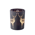 EDZARD photophore Tiu, verre noir mat, hauteur 13 cm EDZARD-SHOP.com