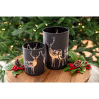 EDZARD photophore Tiu, verre noir mat, hauteur 13 cm EDZARD-SHOP.com