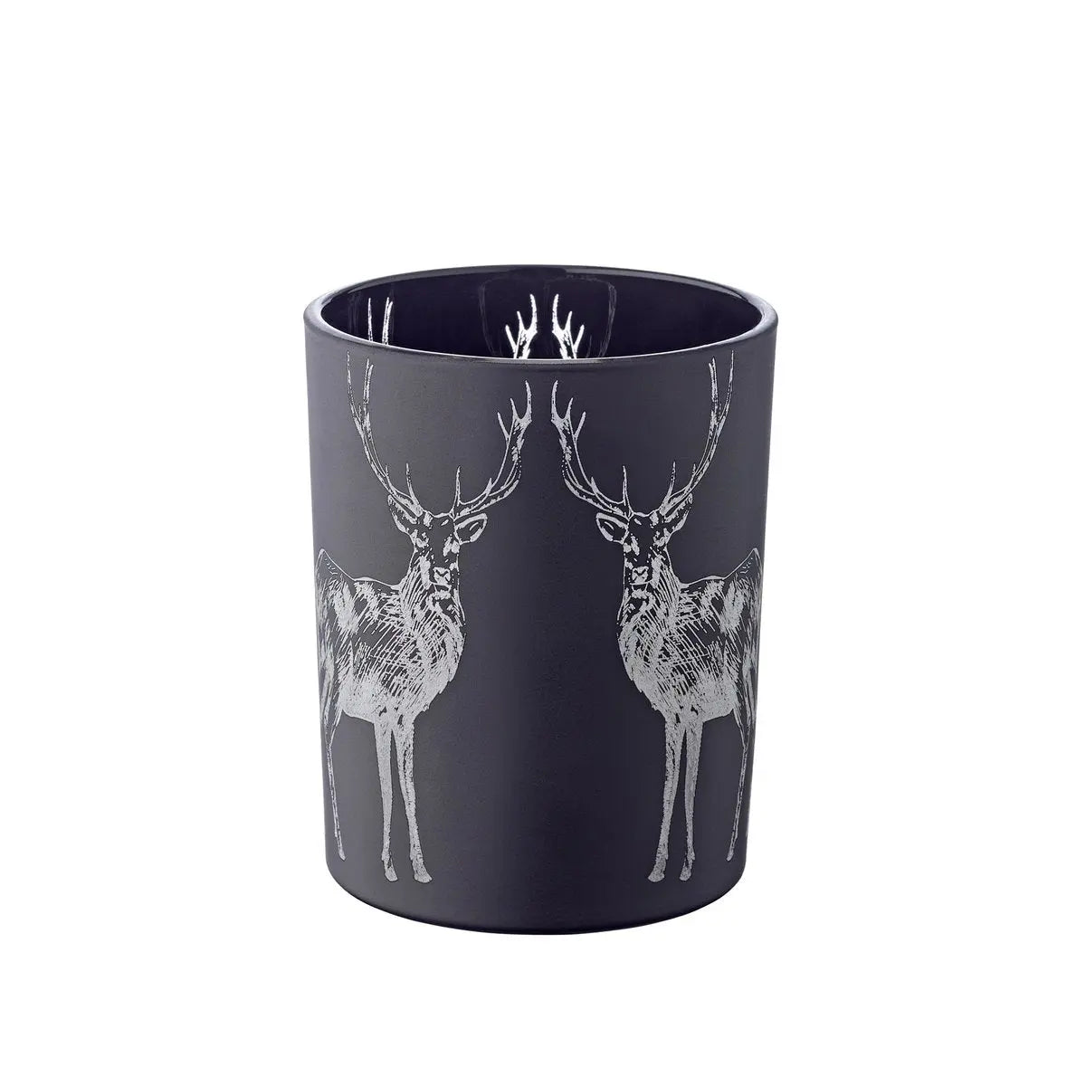 EDZARD photophore Tiu, verre noir mat, hauteur 13 cm EDZARD-SHOP.com