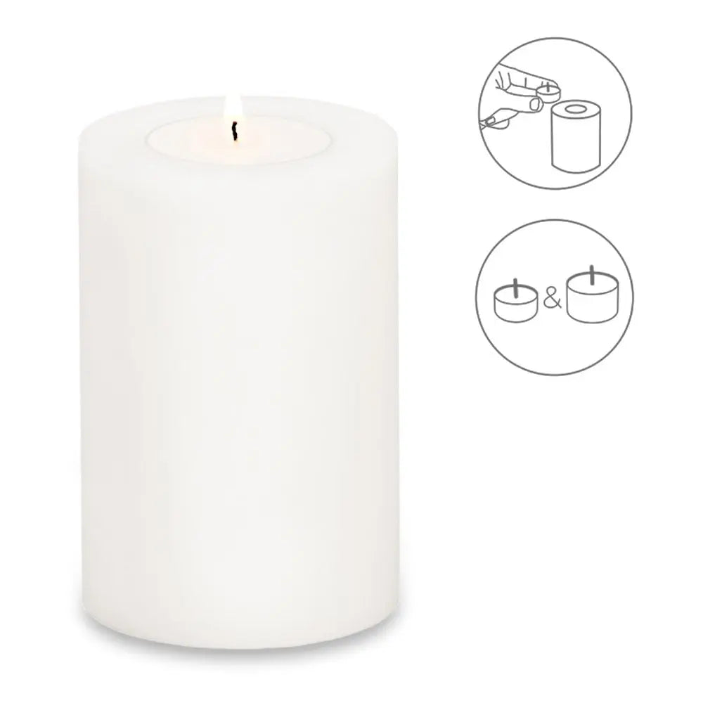 EDZARD photophore bougie permanente Cornelius pour maxi bougie chauffe-plat, hauteur 15 cm, ø 10 cm, résistant à la chaleur 90 degrés EDZARD-SHOP.com