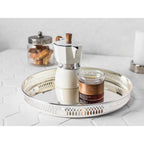 EDZARD plateau galerie plateau plateau de service Delphi, rond, noble argenté, diamètre 30 cm EDZARD-SHOP.com