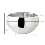 EDZARD refroidisseur / bol Enea, double paroi, acier inoxydable poli brillant, intérieur martelé, ø 35 cm EDZARD-SHOP.com