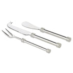 EDZARD service de service Forma, 3 pièces, élégant métal argenté, longueur 16 cm (couteau à fromage, couteau à beurre, fourchette de service) EDZARD-SHOP.com