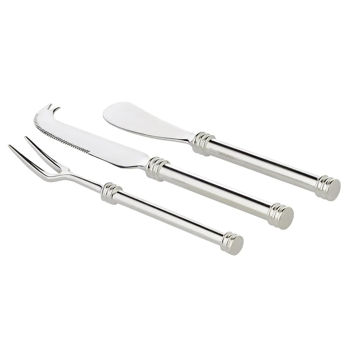 EDZARD service de service Forma, 3 pièces, élégant métal argenté, longueur 16 cm (couteau à fromage, couteau à beurre, fourchette de service) EDZARD-SHOP.com