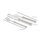 EDZARD service de service Forma, 3 pièces, élégant métal argenté, longueur 16 cm (couteau à fromage, couteau à beurre, fourchette de service) EDZARD-SHOP.com