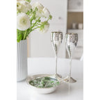 EDZARD set de 2 flûtes à champagne Dodo, martelées, argentées, hauteur 23 cm, contenance 200 ml EDZARD-SHOP.com